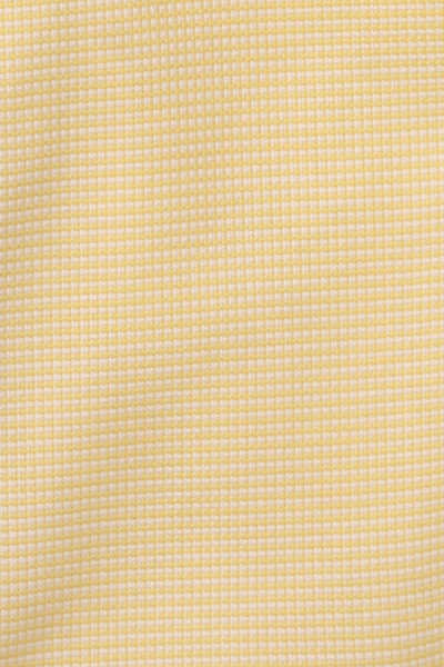 OLYMP Level Five body fit Hemd Halbarm New Kent Kragen Muster gelb