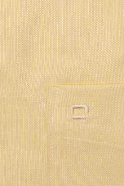 OLYMP Tendenz modern fit Hemd Halbarm New Kent Kragen Struktur gelb