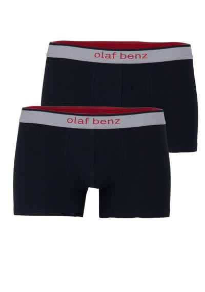 OLAF BENZ Boxerpants Gummibund mit Logoschriftzug Doppelpack schwarz