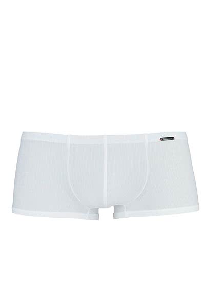 OLAF BENZ Minipants mit Gummibund und Logo-Aufnäher Streifen weiß