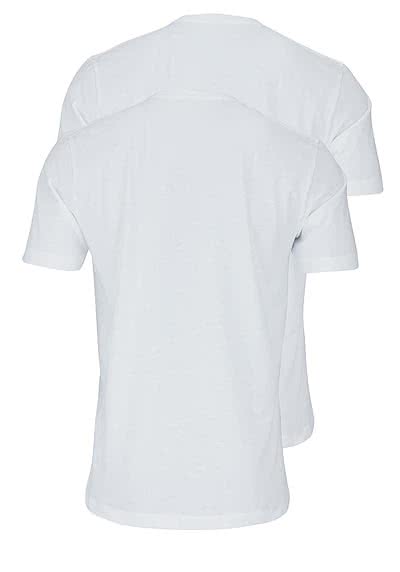 OLYMP T-Shirt Doppelpack Rundhals weiß