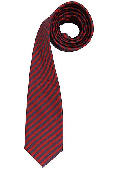 OLYMP Krawatte regular aus reiner Seide Nano-Effekt Streifen dunkelrot preisreduziert