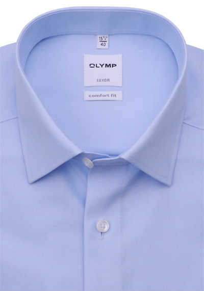 OLYMP Luxor comfort fit Hemd extra kurzer Arm Popeline hellblau