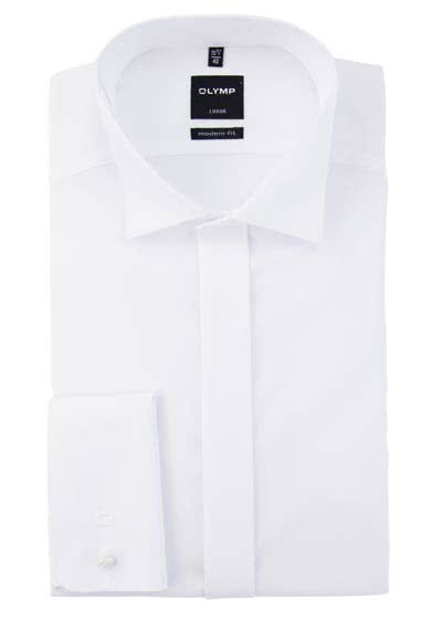 OLYMP Luxor modern fit Gala Hemd extra langer Arm weiß