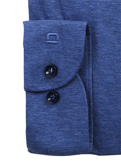 OLYMP Level Five 24/Seven body fit Hemd Langarm Jersey Stretch blau