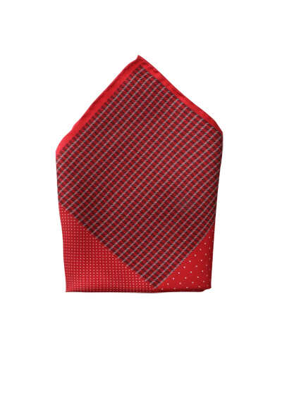 OLYMP Einstecktuch aus reiner Seide handrolliert Muster rot