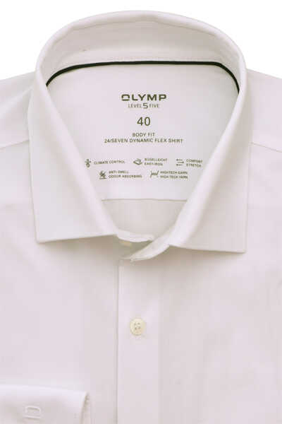 OLYMP Luxor 24/Seven modern fit Hemd Langarm Twill beige