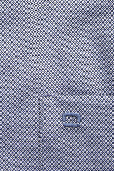 OLYMP Luxor modern fit Hemd Halbarm New Kent Kragen Struktur dunkelblau