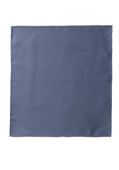 OLYMP Einstecktuch aus reiner Seide Muster dunkelblau