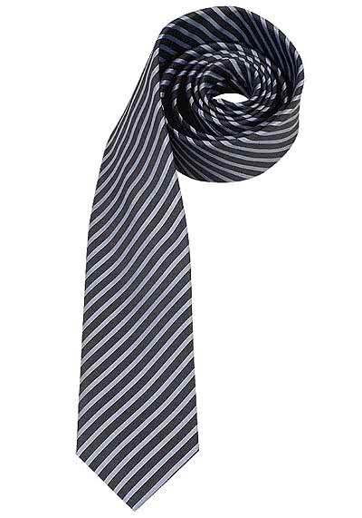 OLYMP Krawatte regular aus reiner Seide mit Nano Effekt Streifen blau