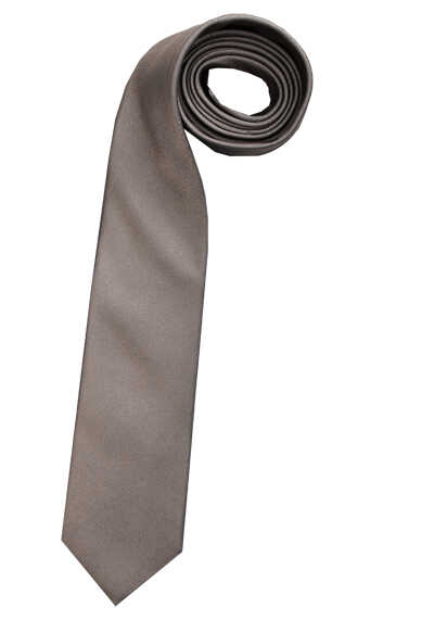 OLYMP Krawatte slim 6,5 cm breit aus reiner Seide Fleckabweisend hellbraun