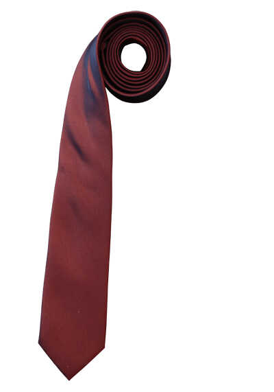 OLYMP Krawatte slim 6,5 cm breit aus reiner Seide Fleckabweisend rost