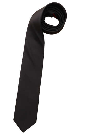 OLYMP Krawatte slim 6,5 cm breit aus reiner Seide Fleckabweisend schwarz