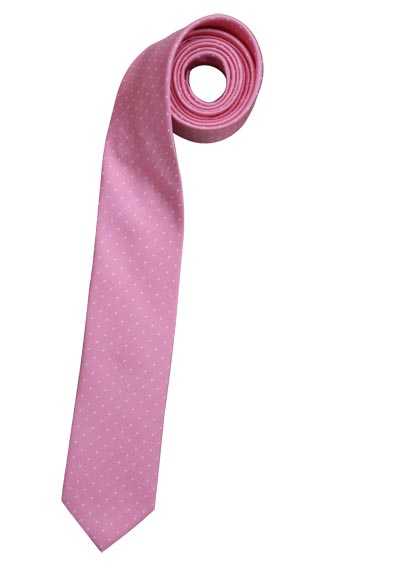 OLYMP Krawatte slim au reiner Seide mit Nano-Effekt Muster rosa