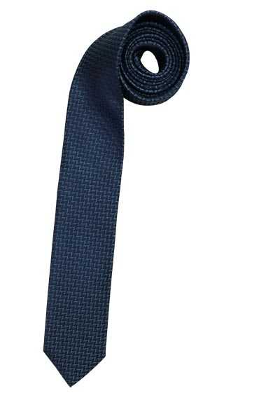 OLYMP Krawatte slim aus reiner Seide Muster grün