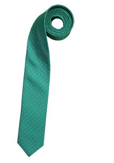 OLYMP Krawatte slim aus reiner Seide mit Nano-Effekt Muster hellgrün