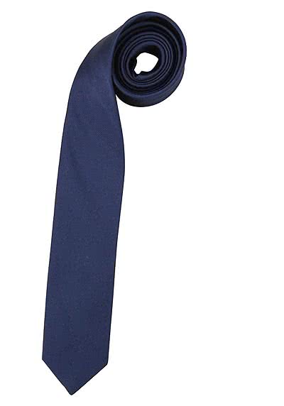 OLYMP Krawatte slim aus reiner Seide mit Nano-Effekt blau