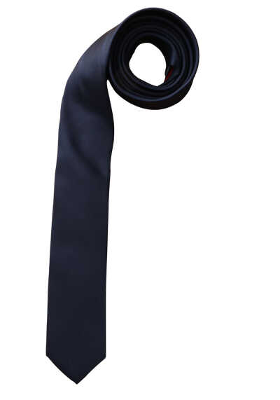 OLYMP Krawatte super slim 5 cm breit aus reiner Seide Fleckabweisend navy