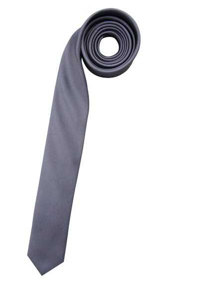 OLYMP Krawatte super slim aus reiner Seide mit Nano-Effekt graphit