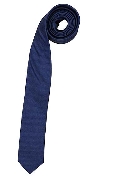 OLYMP Krawatte super slim aus reiner Seide mit Nano-Effekt rauchblau