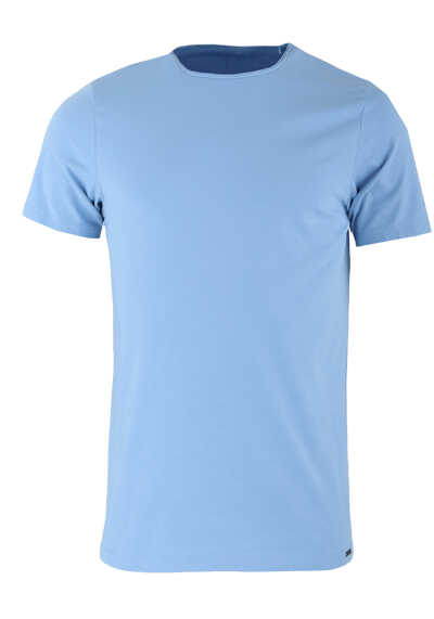 OLYMP Level Five T-Shirt Halbarm Rundhals Stretch hellblau