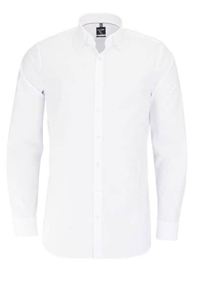 OLYMP No. Six super slim Hemd Langarm Under-Button-Down weiß
