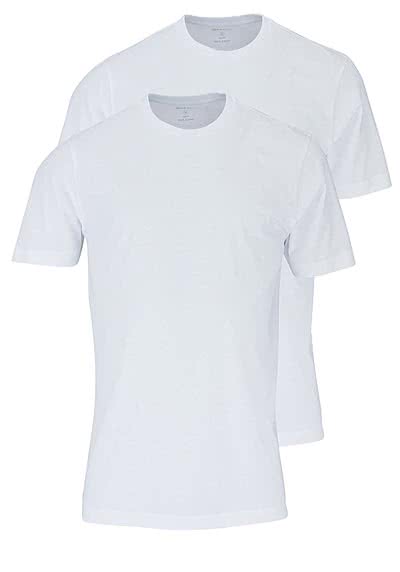 OLYMP T-Shirt Doppelpack Rundhals weiß