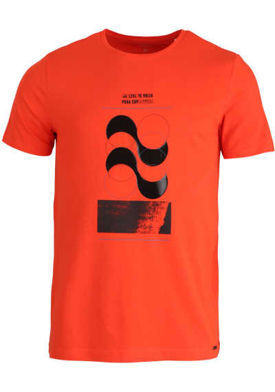 OLYMP T-Shirt Level Five body fit Halbarm Rundhalsausschnitt Jersey blutorange
