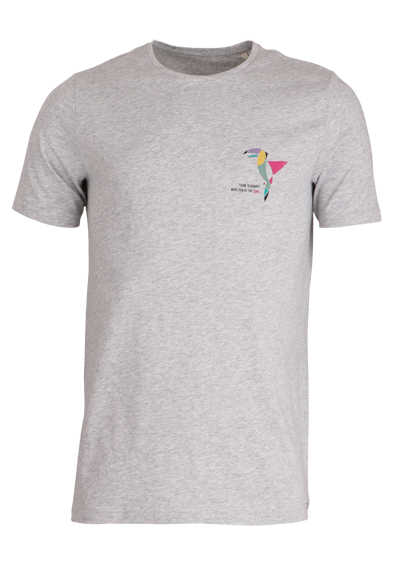 OLYMP T-Shirt Level Five body fit Halbarm Rundhalsausschnitt Jersey grau