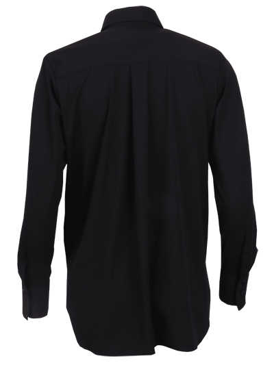 PURE Slim Functional Bluse Hemdkragen Zwei-Knopf-Manschette schwarz