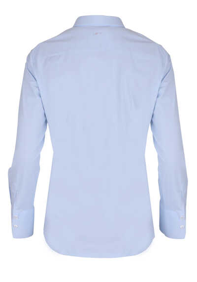 PURE Slim Functional Bluse Hemdenkragen hellblau