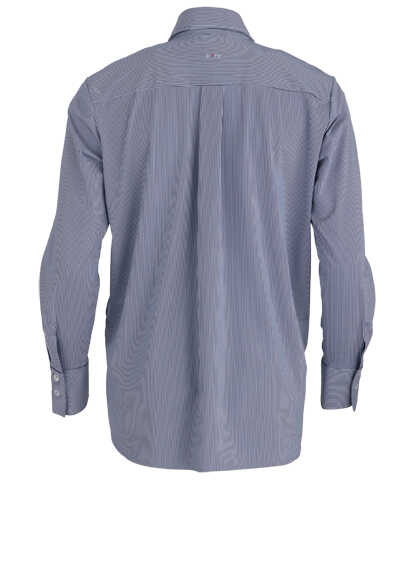 PURE Modern Functional Bluse Hemdenkragen Streifen dunkelblau
