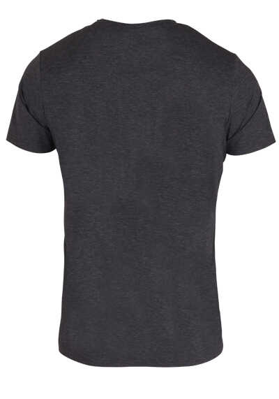 PURE T-Shirt Halbarm V-Ausschnitt Stretch dunkelgrau