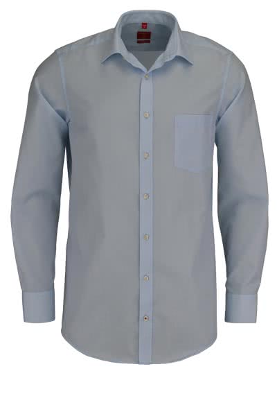 REDMOND Regular Fit Hemd Langarm mit New Kent Kragen hellblau