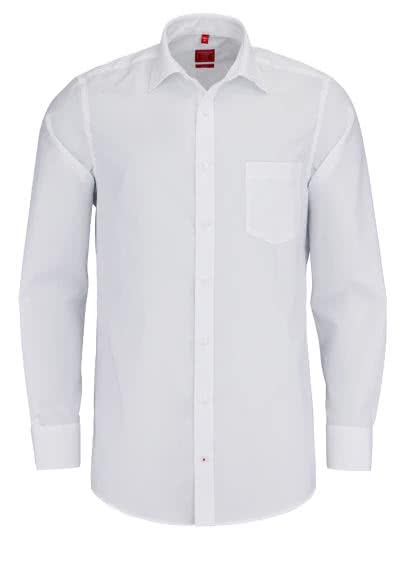 REDMOND Regular Fit Hemd Langarm mit New Kent Kragen weiß