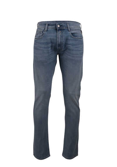 REPLAY Comfort Fit Jeans 5-Pocket Used Straight mittelblau