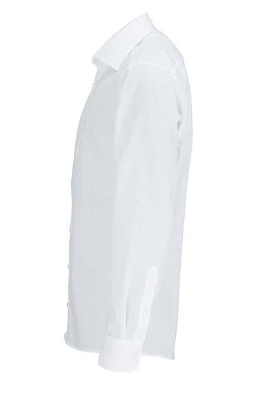 REDMOND Body Cut Hemd extra langer Arm Uni weiß AL 69