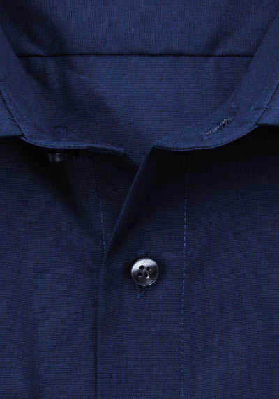 REDMOND Modern Fit Hemd Langarm New Kent Kragen dunkelblau