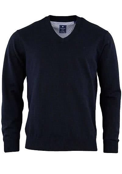 REDMOND Casual Pullover V-Ausschnitt nachtblau