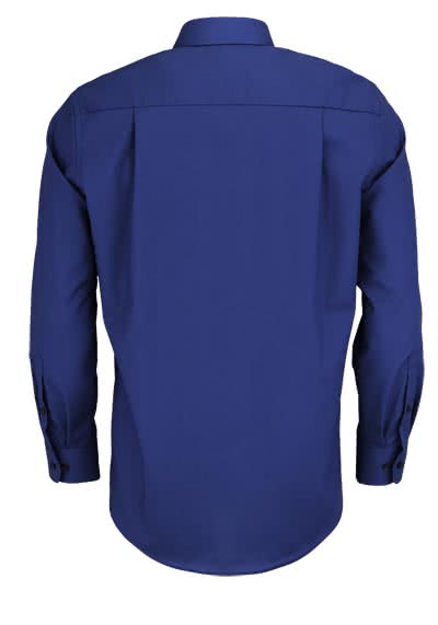 REDMOND Regular Fit Hemd Langarm mit New Kent Kragen dunkelblau