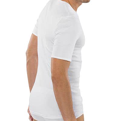 SCHIESSER Original CLassics Feinripp T-Shirt Rundhals Uni weiß 005122/100