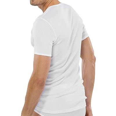 SCHIESSER Original Classics Doppelripp T-Shirt Rundhals Uni weiß 005068/100