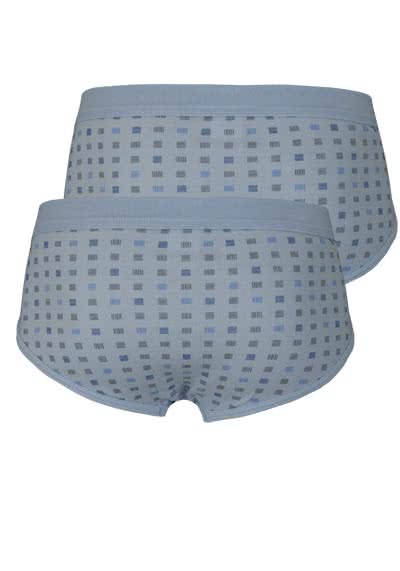 SCHIESSER Sportslip Essentials Cotton Feinripp Doppelpack  Muster blau