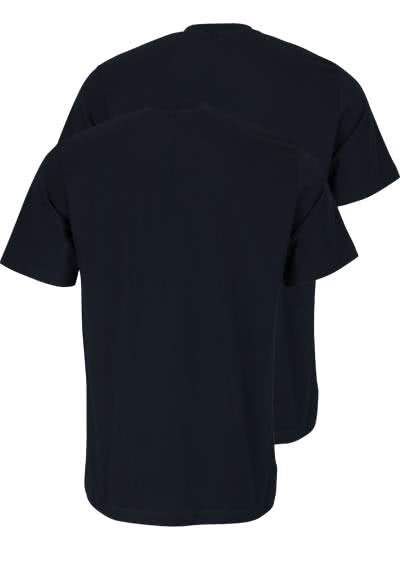 SCHIESSER Halbarm American T-Shirt V-Ausschnitt Doppelpack schwarz