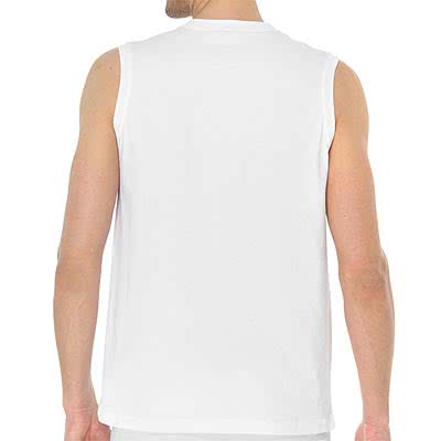 SCHIESSER American Shirt ohne Ärmel Doppelpack Uni weiß 208010/100