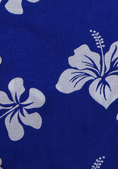 SEIDENSTICKER Regular Hemd Halbarm New Kent Kragen Muster blau