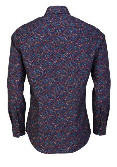 SEIDENSTICKER Tailored Hemd Langarm New Kent Kragen Muster rot
