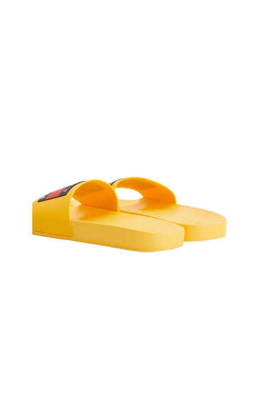 TOMMY JEANS Pool Slide breiter Riemen Logo-Detail Uni orange