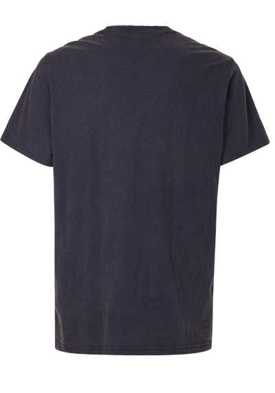 TOMMY JEANS Kurzarm T-Shirt Rundhals Front-Logo-Print navy