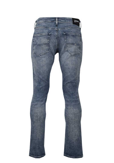 TOMMY JEANS Jeans 5-Pocket Slim Fit Used Logo Uni hellblau